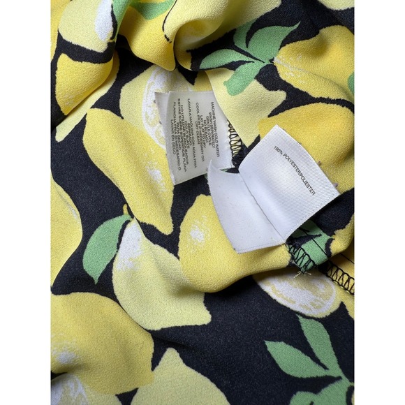 Nine West Womens Sleeveless Lemon Print Blouse - Picture 6 of 6